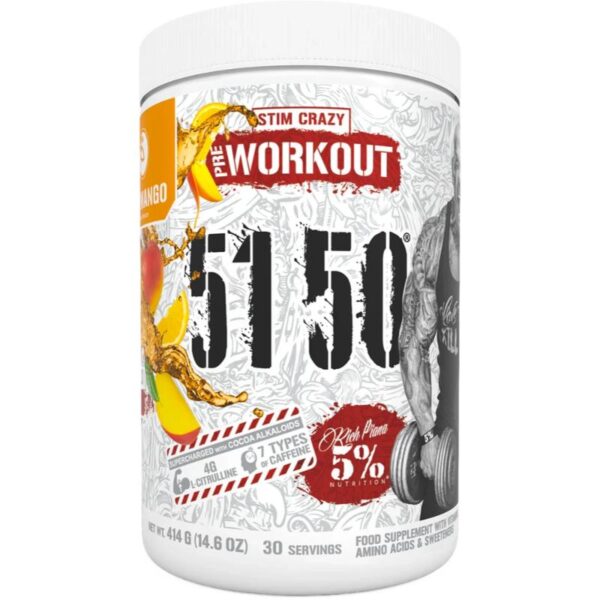 5150 Pre-Workout (30 servings) Citrus Mango Rich Piana 5%