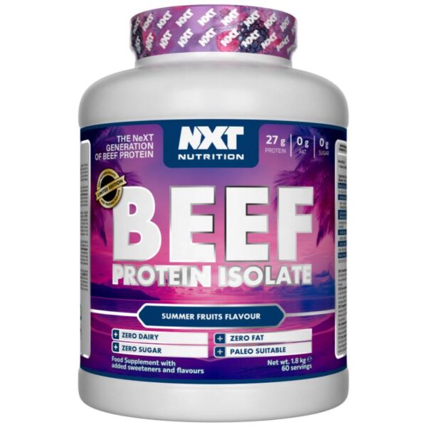 BEEF Protein Isolate (1.8kg) Summer Fruits NXT Nutrition