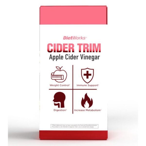 DietWorks® Cider Trim Apple Cider Vinegar (90+30 Caps) - Afbeelding 3
