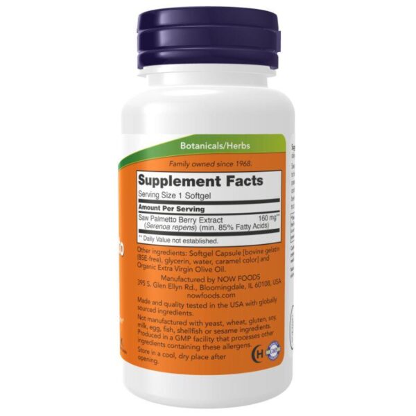 Saw Palmetto Extract 160mg (120 Softgels) - Afbeelding 2