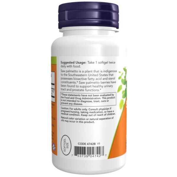 Saw Palmetto Extract 160mg (120 Softgels) - Afbeelding 3