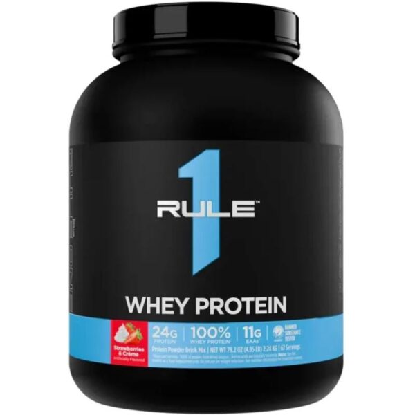 R1 Whey Protein (2.24 kg) Strawberries & Creme Rule1