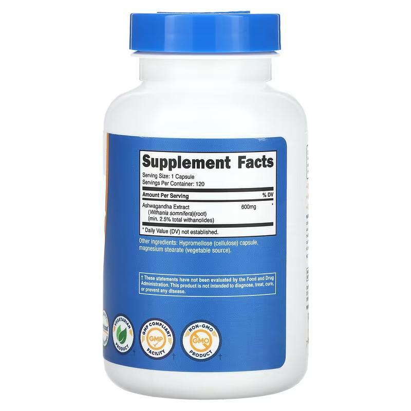 Ashwagandha Root Extract 600mg (120 Caps) Facts