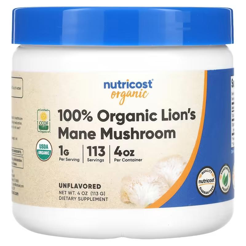 Nutricost 100% Organic Lion's Mane Mushroom (113 gram)