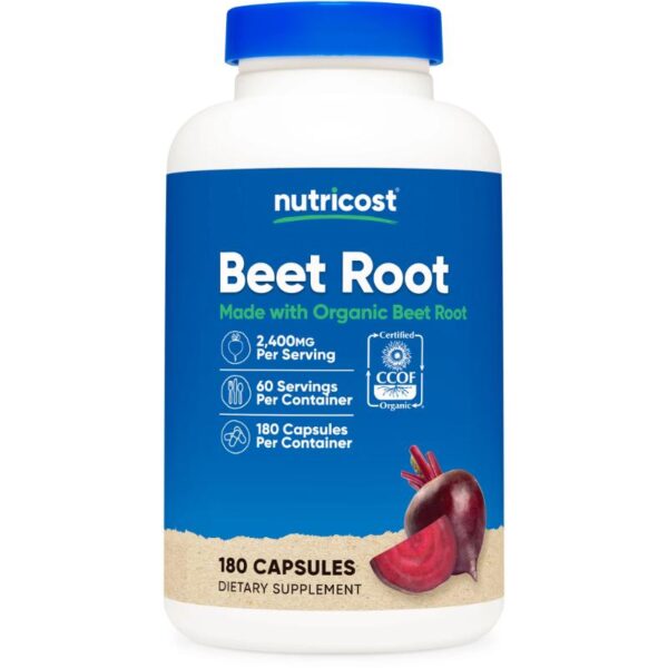 Beet Root 2400mg (180 Caps) Nutricost