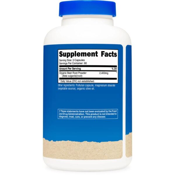 Beet Root 2400mg (180 Caps) Label Nutricost