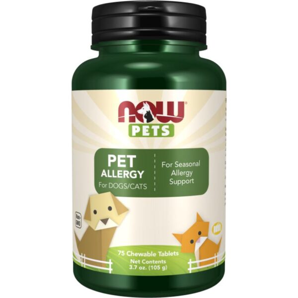 Pet Allergy For Dogs & Cats (75 kauwtabletten) Now Foods Pet